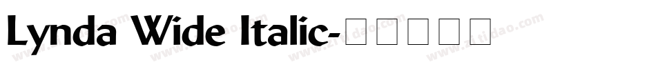 Lynda Wide Italic字体转换